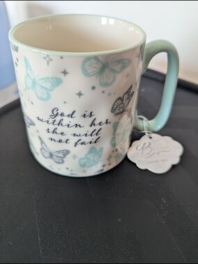 Inspirational Butterfly Ceramic Mug She Will Not Fail